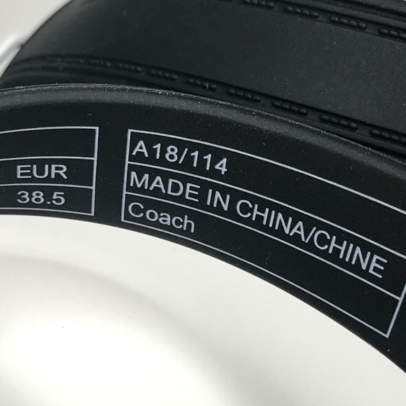 NWT Coach Black Pool Flip Flop Sandals SH0582 - Picture 4 of 6